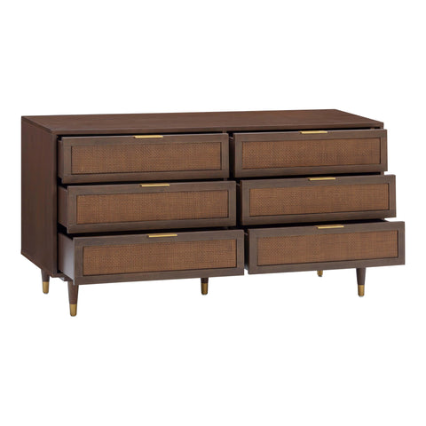 Beatrice StClair 60" Cane 6-Drawer Dresser - image 3