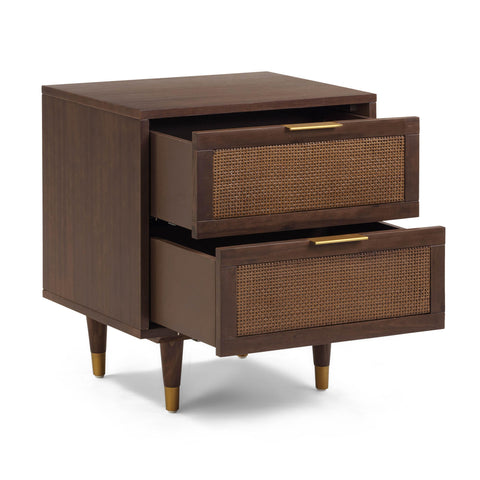 Beatrice StClair 22" Cane 2-Drawer Nightstand - image 3