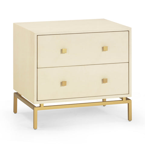Arielle Rivoli 25" Faux Shagreen 2-Drawer Nightstand - image 3