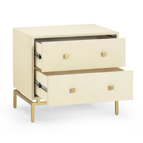 Arielle Rivoli 25" Faux Shagreen 2-Drawer Nightstand - image 4