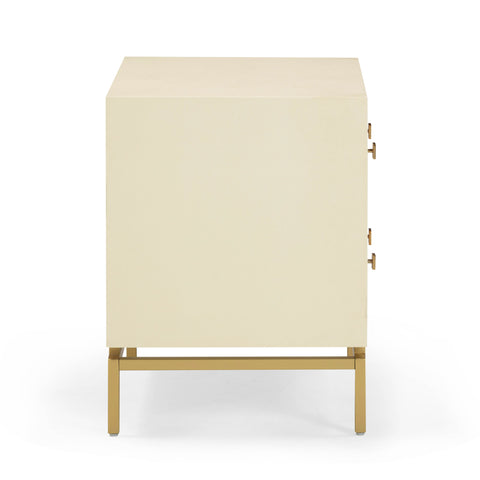 Arielle Rivoli 25" Faux Shagreen 2-Drawer Nightstand - image 5