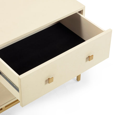Arielle Rivoli 25" Faux Shagreen 2-Drawer Nightstand - image 6