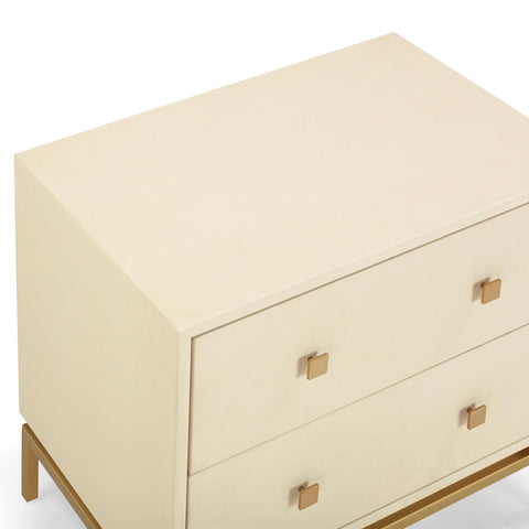 Arielle Rivoli 25" Faux Shagreen 2-Drawer Nightstand - image 7