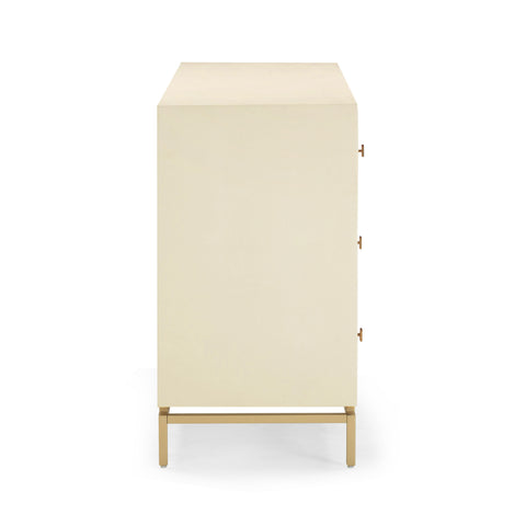 Arielle Rivoli 57" Faux Shagreen 6-Drawer Dresser - image 5