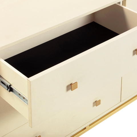 Arielle Rivoli 57" Faux Shagreen 6-Drawer Dresser - image 6