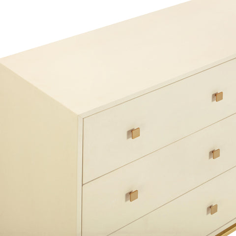 Arielle Rivoli 57" Faux Shagreen 6-Drawer Dresser - image 7
