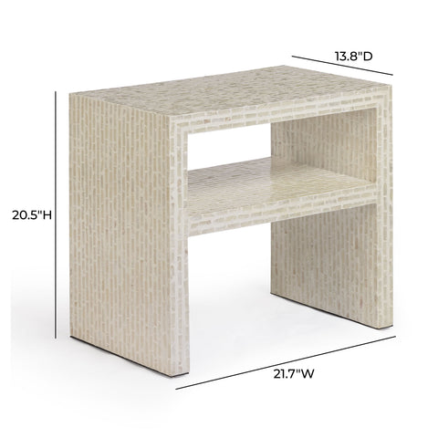 Estelle Devereux 22" Capiz Shell Nightstand - image 6