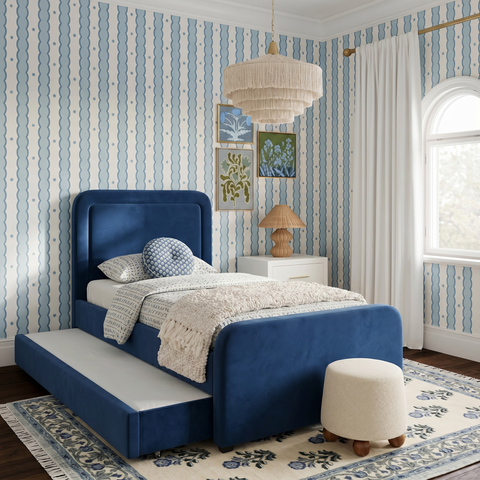 Alessia Castaigne Performance Velvet Trundle Bed in Twin - image 2