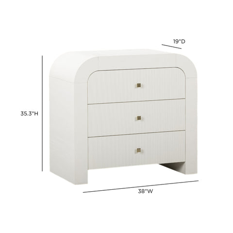 Camille Lucerne 38" Arched 3-Drawer Bedside Chest - image 7