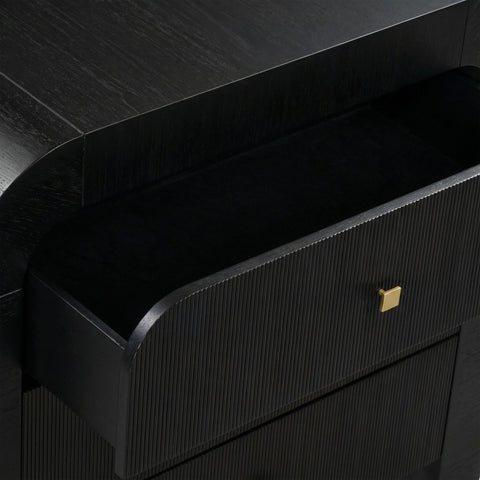 Camille Lucerne 38" Arched 3-Drawer Bedside Chest - image 4