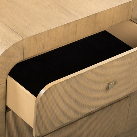 Camille Lucerne 38" Arched 3-Drawer Bedside Chest - image 4