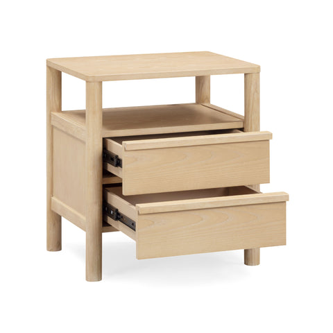 Delphine Versailles 22" Ash 2-Drawer Nightstand - image 3
