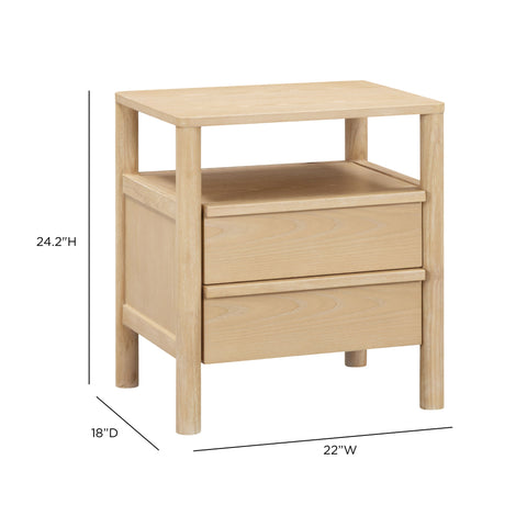 Delphine Versailles 22" Ash 2-Drawer Nightstand - image 8