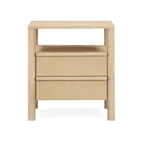 Delphine Versailles 22" Ash 2-Drawer Nightstand - image 1