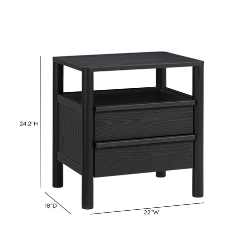 Delphine Versailles 22" Ash 2-Drawer Nightstand - image 9