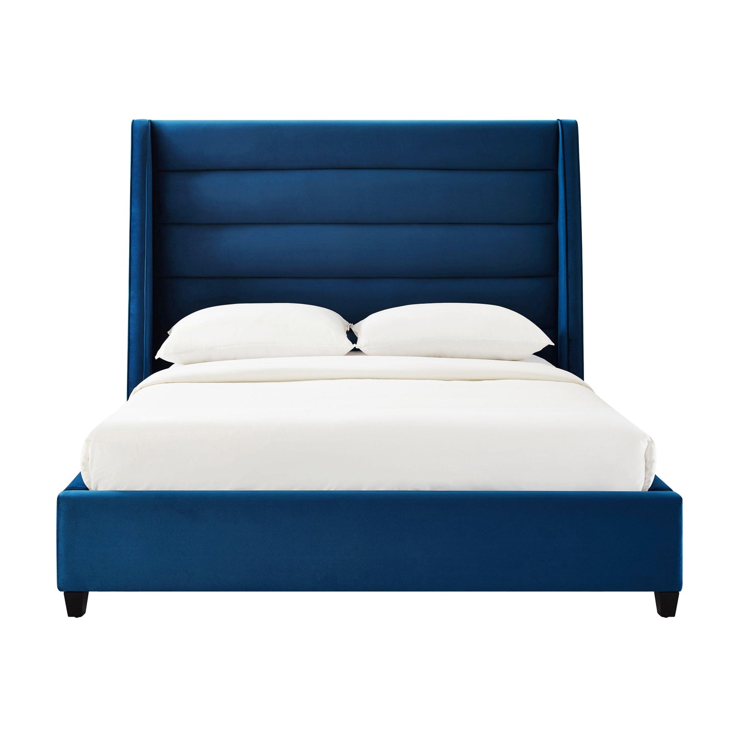 katti navy velvet bed in queen