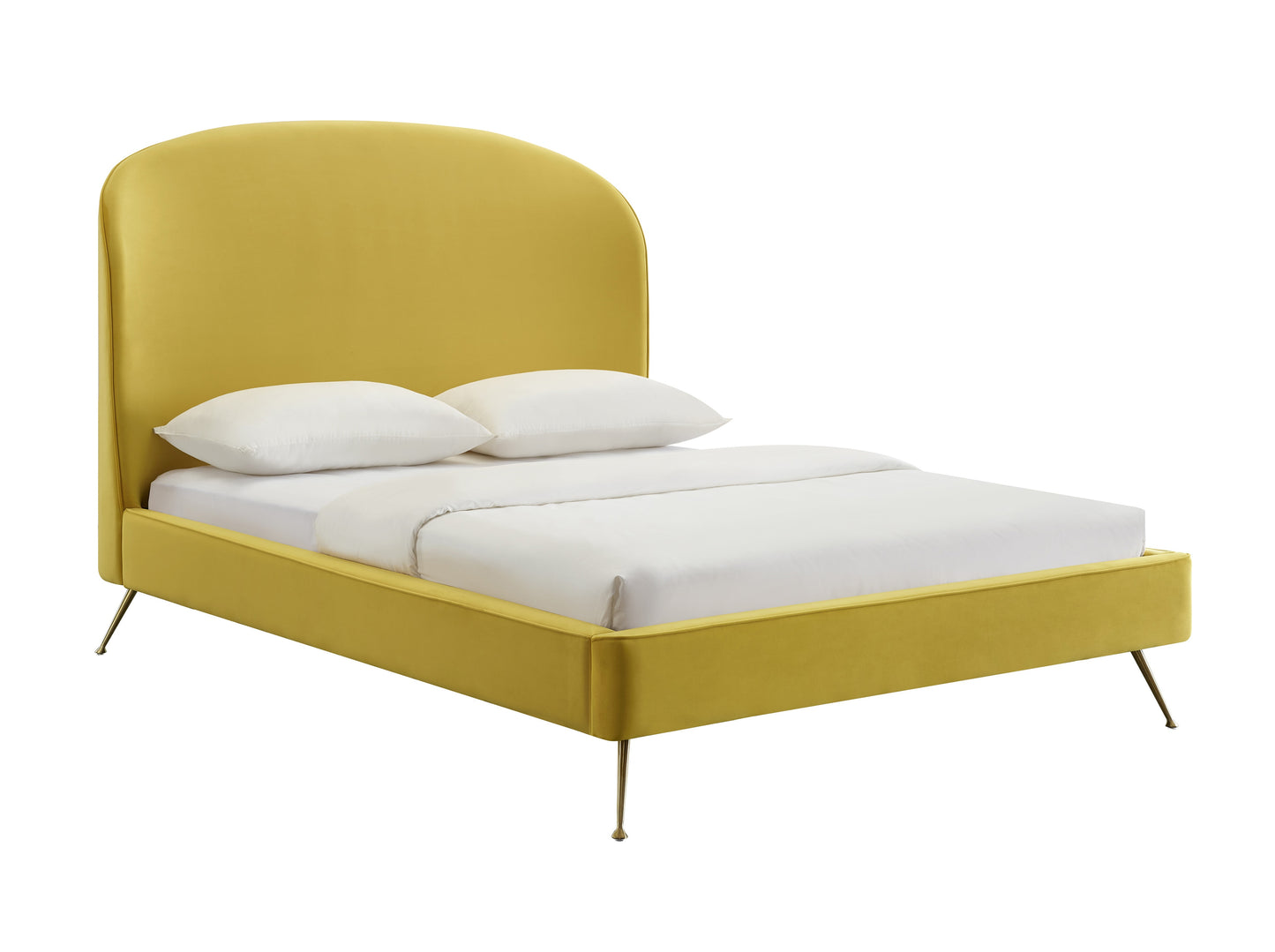 tov burnt gold velvet bed in king