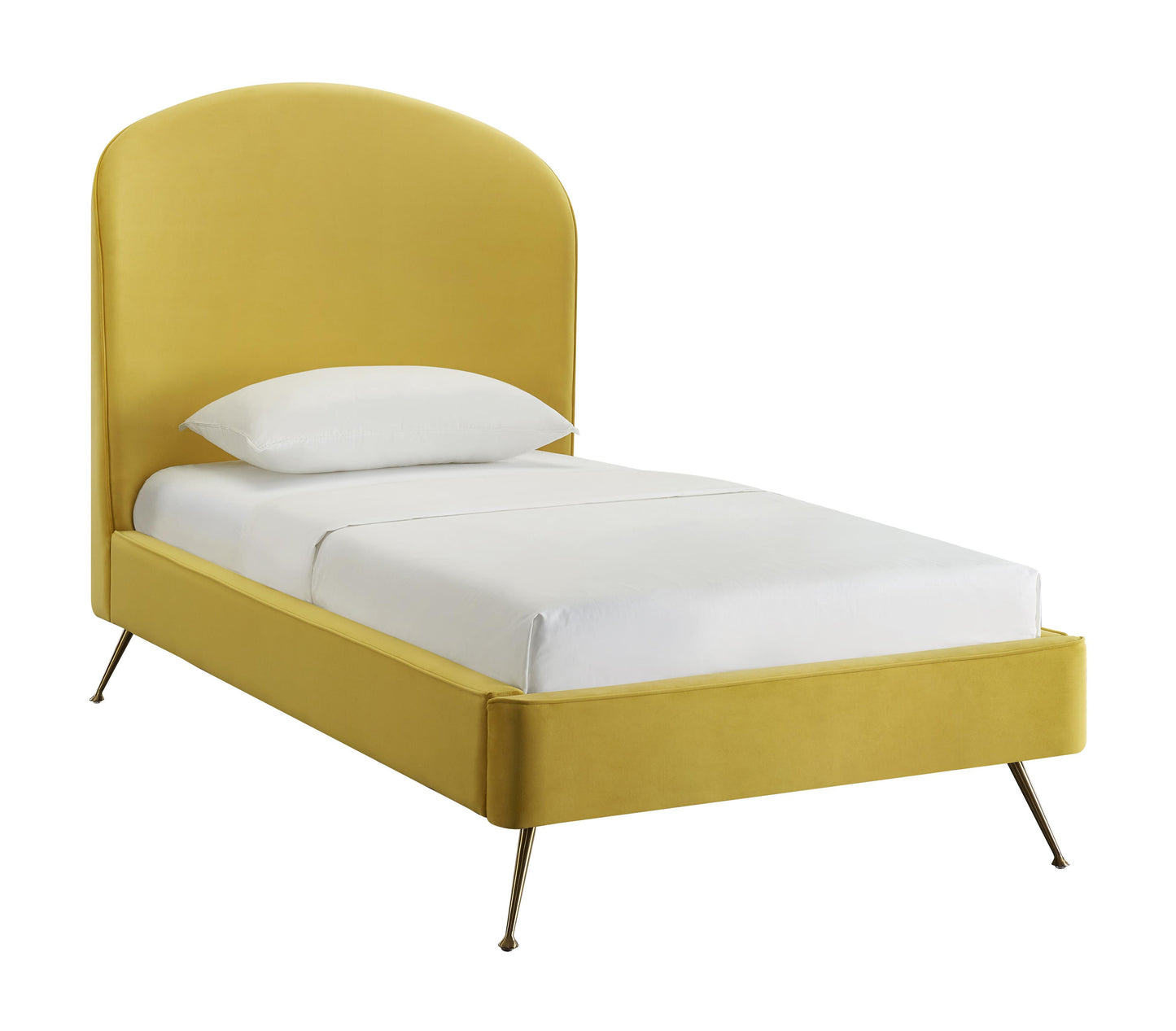 tov burnt gold velvet bed in twin