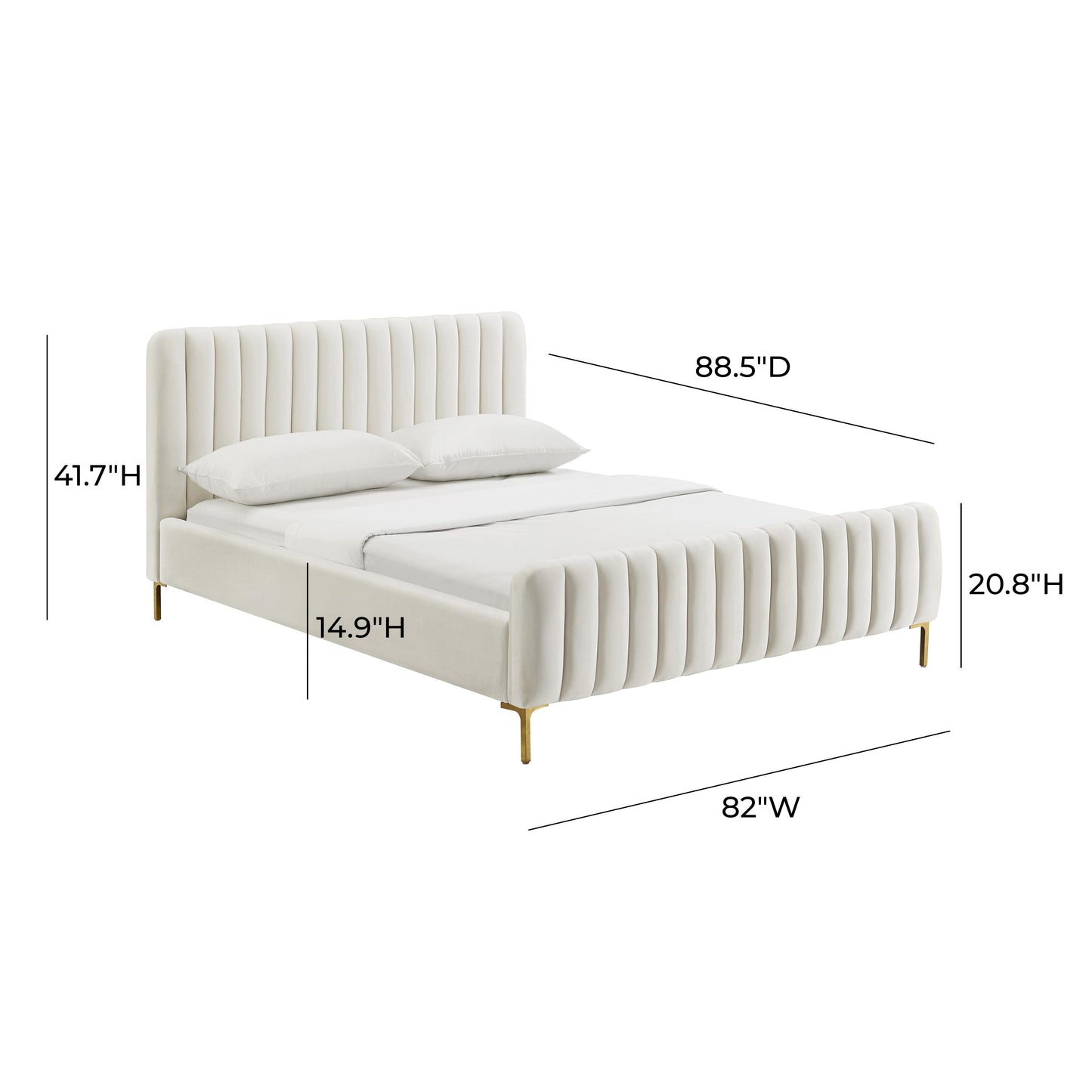 tarri cream bed in king