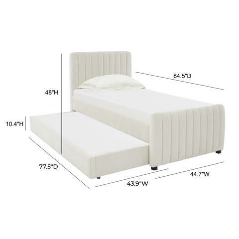 Elodie Bellamy Performance Velvet Trundle Bed in Twin - image 8