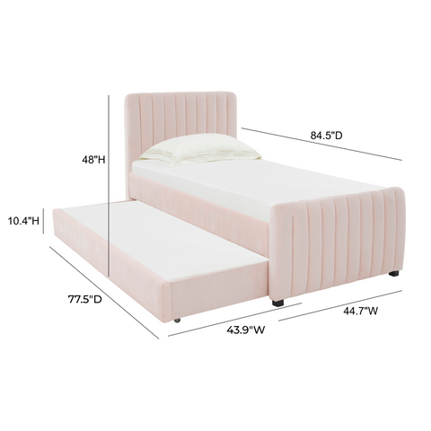 Elodie Bellamy Performance Velvet Trundle Bed in Twin - image 8