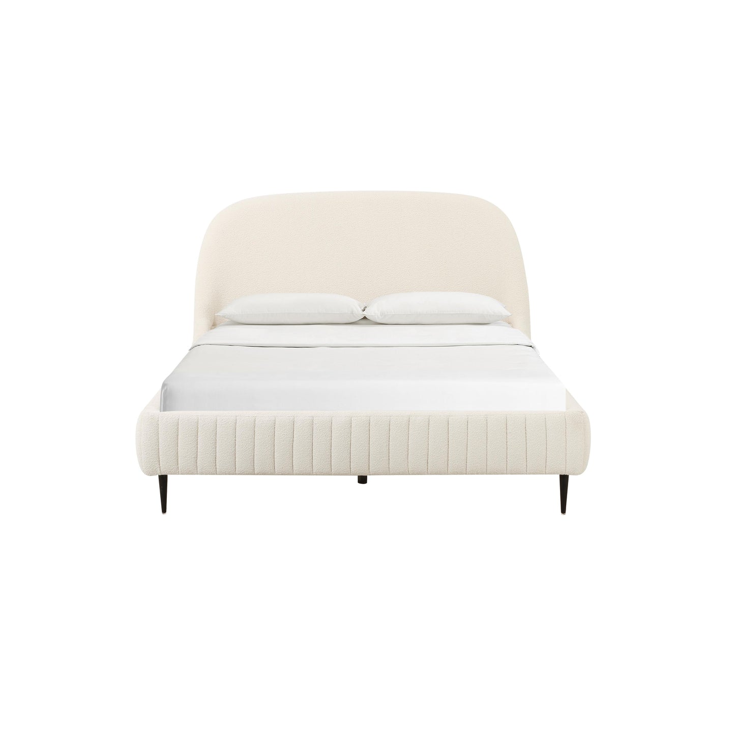 bianca cream boucle bed in king