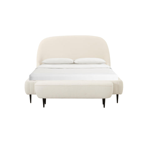 Bianca Cream Boucle Bed in Queen