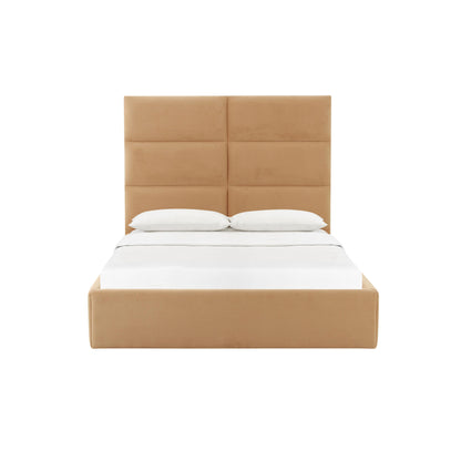 Archie Honey Velvet King Bed