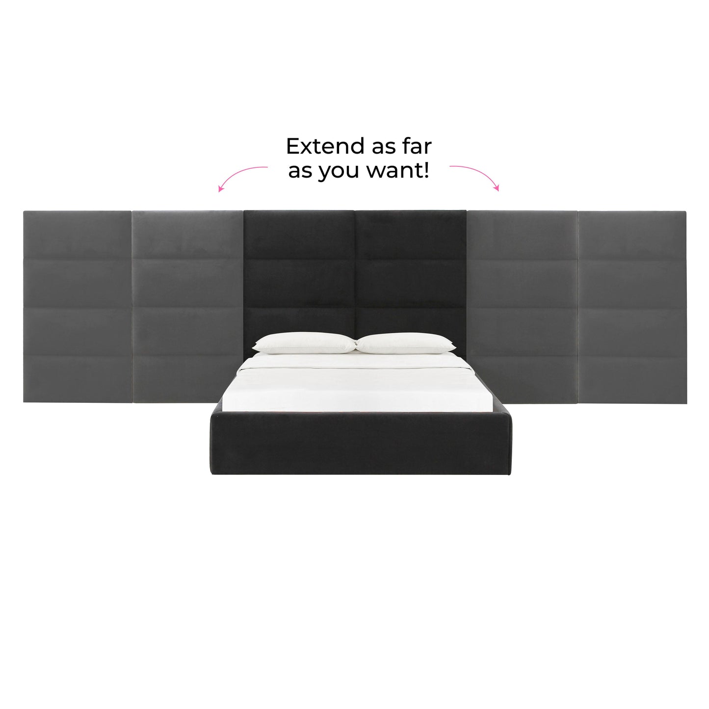archie black velvet king bed