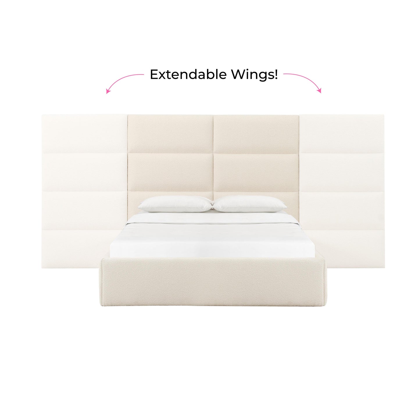 archie cream boucle king wings (set of 2)