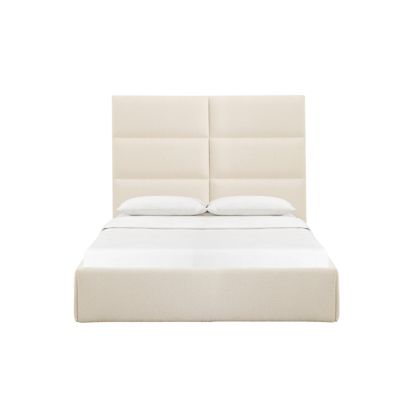 archie cream boucle king bed