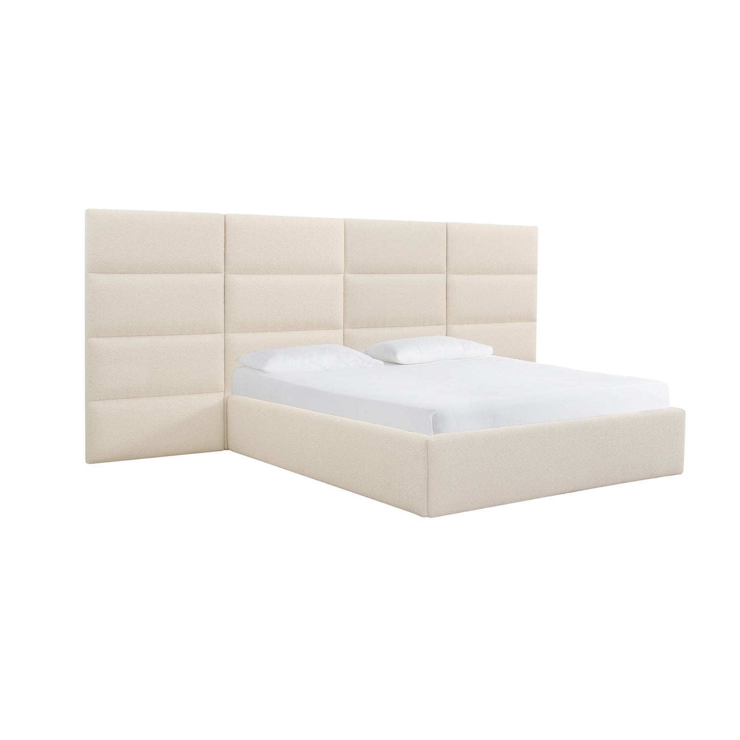 archie cream boucle king bed