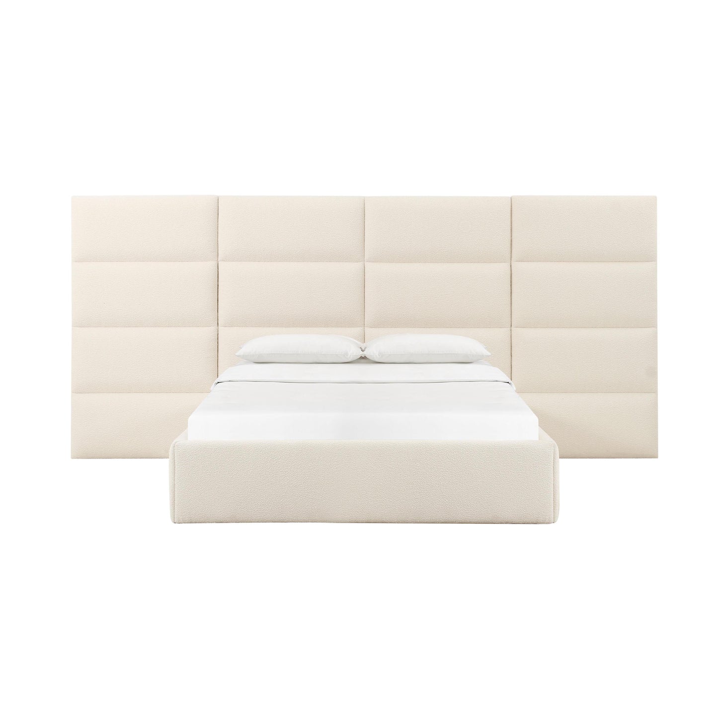 archie cream boucle king bed