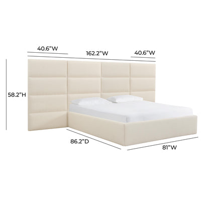 Archie Cream Boucle King Bed