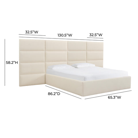 Archie Cream Boucle Queen Wings (Set of 2)