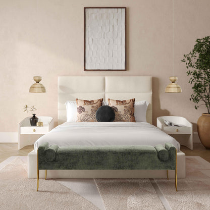 Archie Cream Boucle Queen Bed