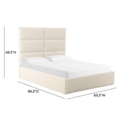 Archie Cream Boucle Queen Bed