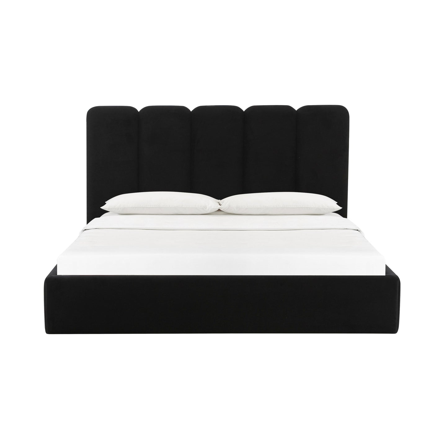 ruby black velvet king bed