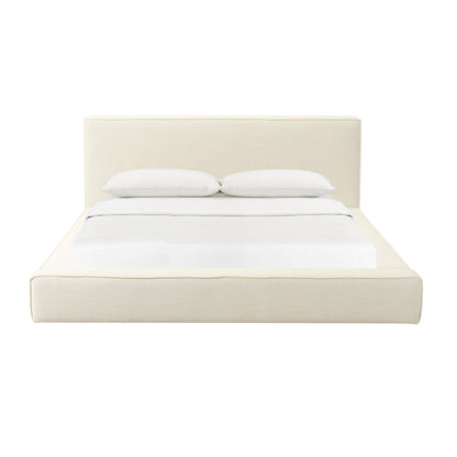 Zoe Cream Linen Queen Bed