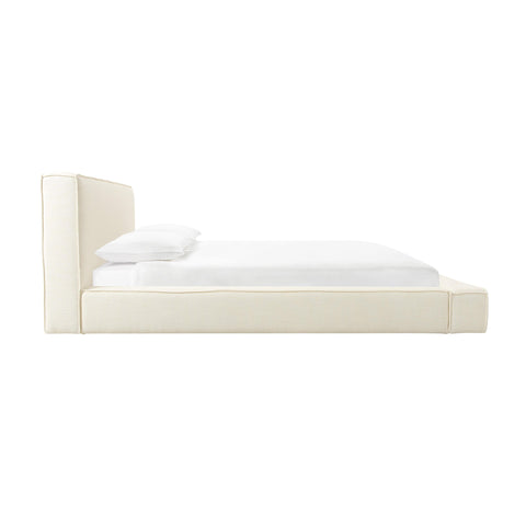 Zoe Cream Linen Queen Bed