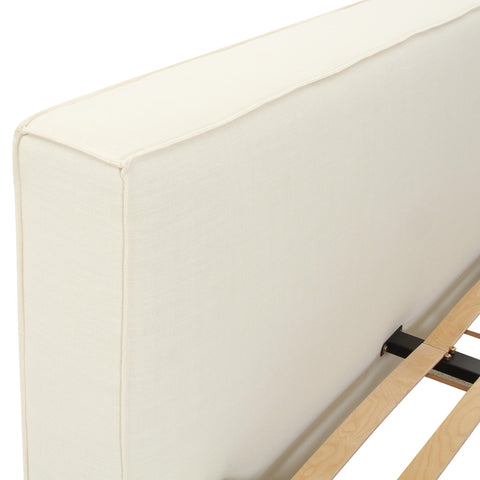 Zoe Cream Linen Queen Bed