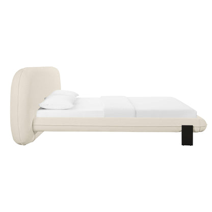 Darcy Cream Faux Wool Queen Bed