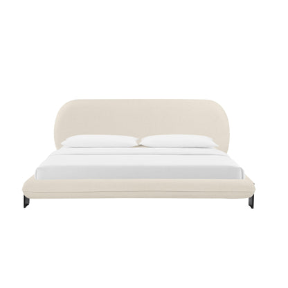 Darcy Cream Faux Wool King Bed