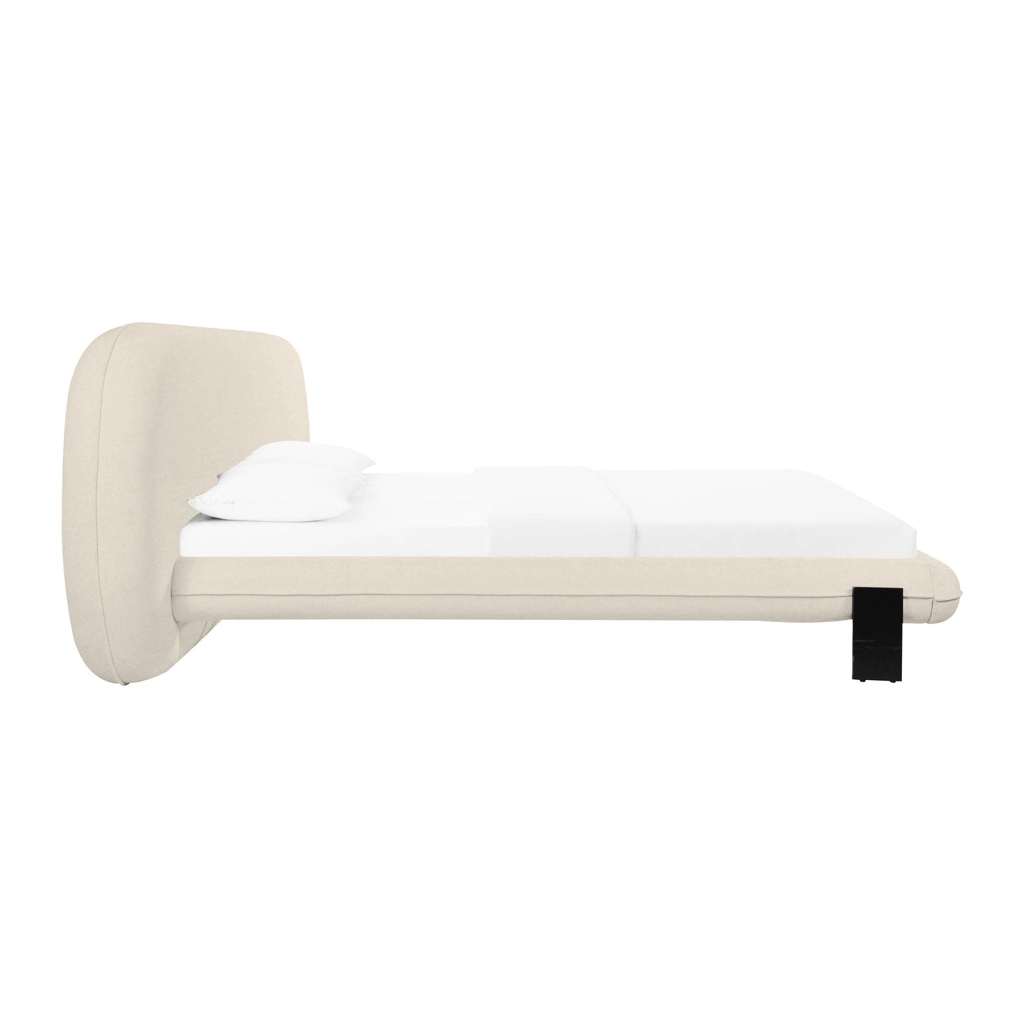 darcy cream faux wool king bed