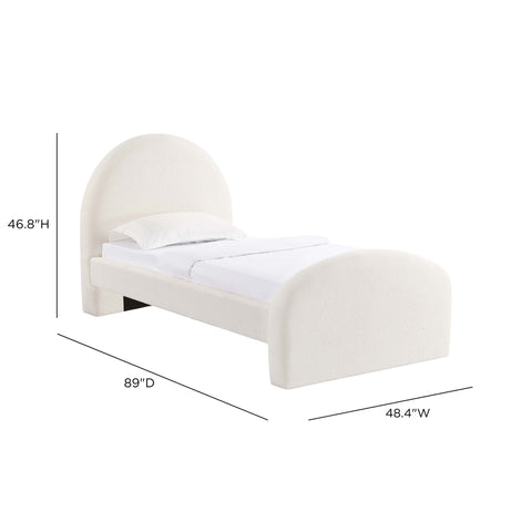 Solene Orleans Cream Performance Boucle Twin Bed - image 5