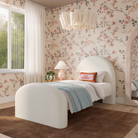 Solene Orleans Cream Performance Boucle Twin Bed - image 2