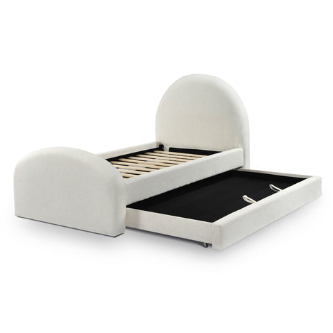Solene Orleans Cream Performance Boucle Twin Trundle Bed - image 7