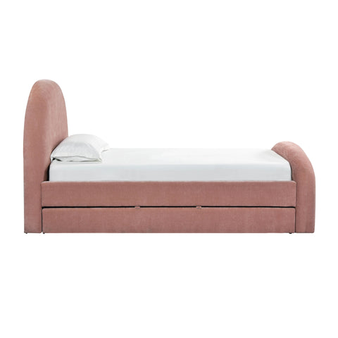 Solene Orleans Rose Upcycled Contract-Grade Chenille Twin Trundle Bed - image 6