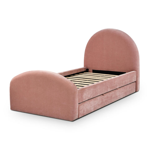Solene Orleans Rose Upcycled Contract-Grade Chenille Twin Trundle Bed - image 8