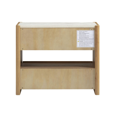 Aurelia Ravenna 26" Natural Oak 2-Drawer Nightstand - image 5